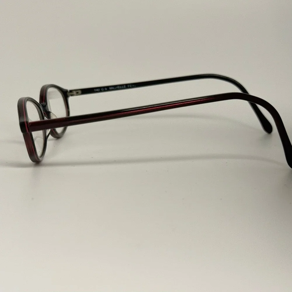 Kenneth Cole Michelle Fey Oval Eyeglasses Frames Burgundy Dark Wine 140mm